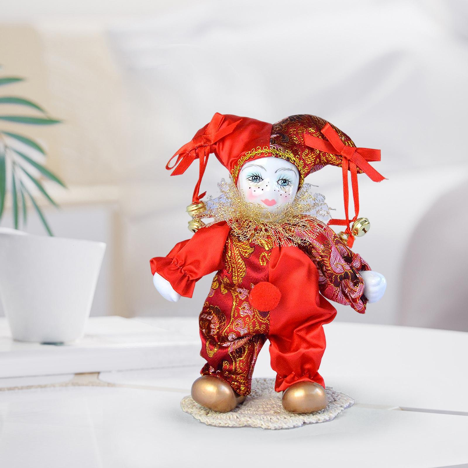 Vintage Collectible Porcelain Dolls - Muñeca de arlequín Vintage, muñeco antiguo