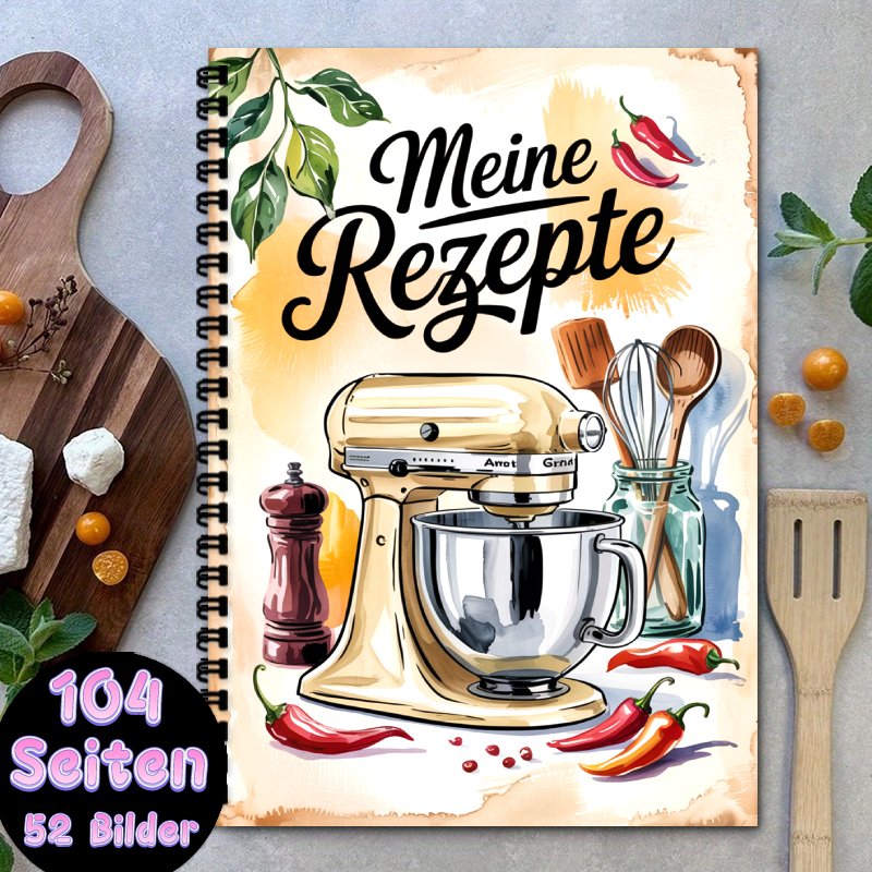 Vintage Collectible Cookbooks - Libro de cocina alemán A5, encuadernación