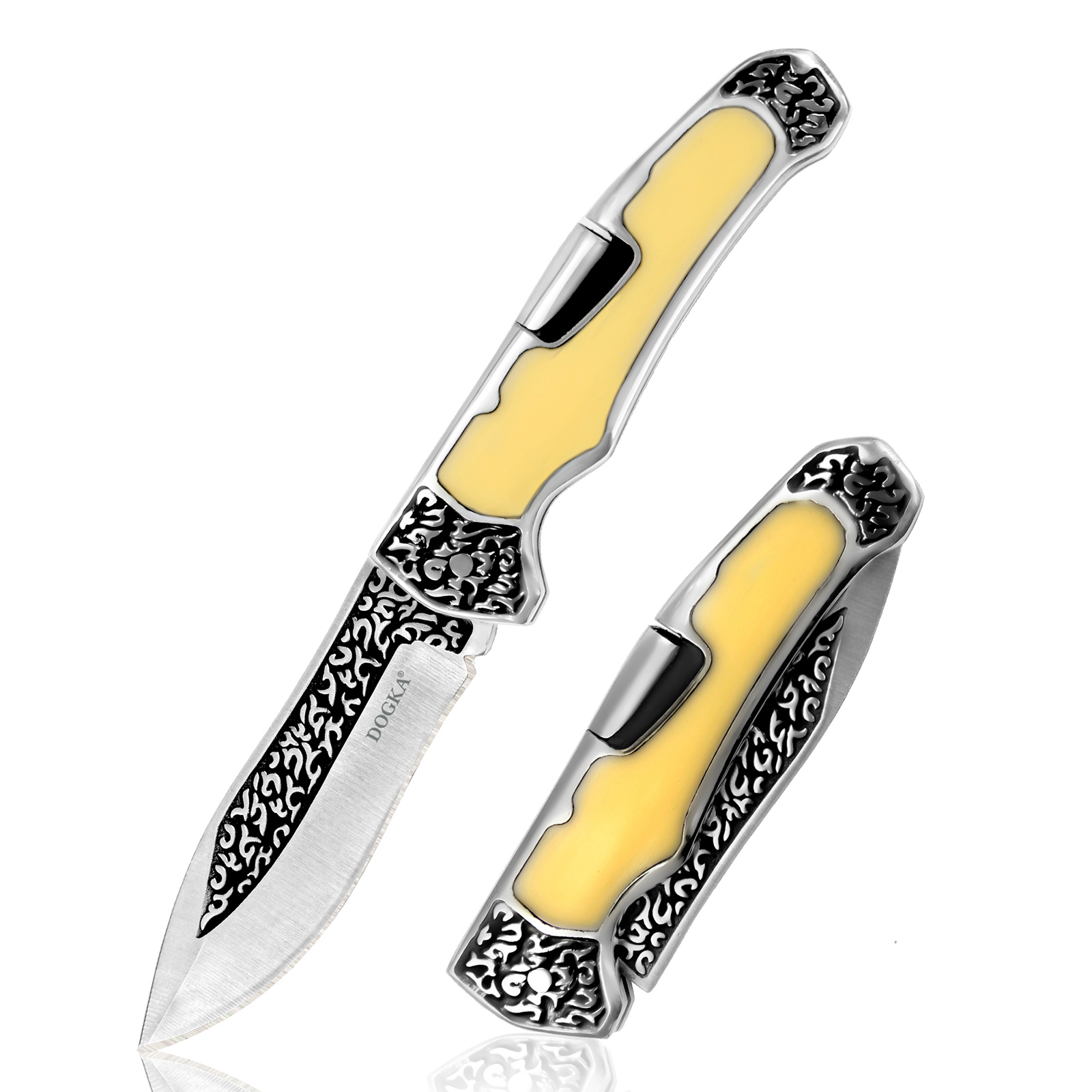 Vintage Collectible Pocket Knives - Herramienta de bolsillo plegable grabada vintage