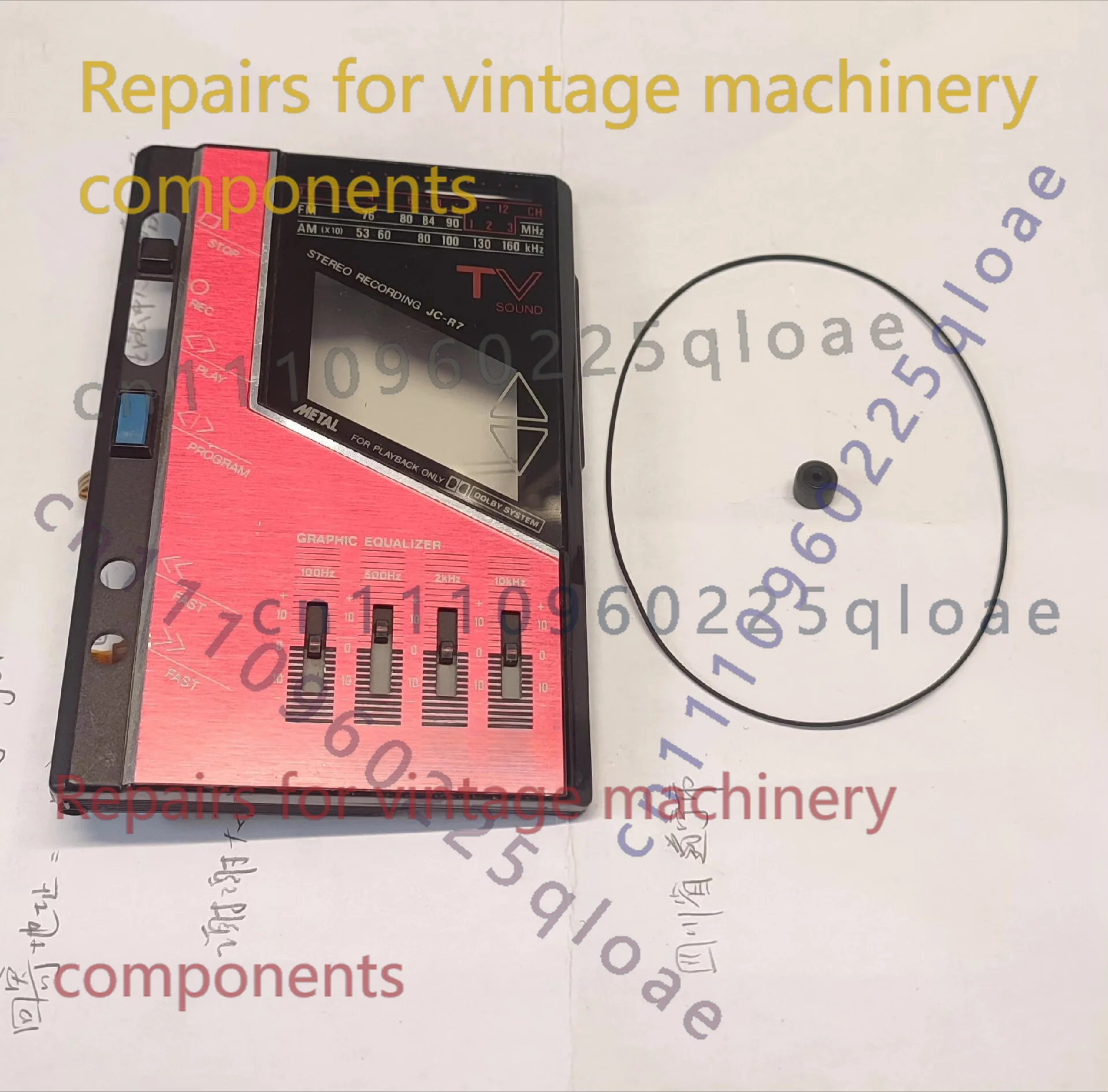 Cassette Walkman Belt - Kit de reparación de correa de
