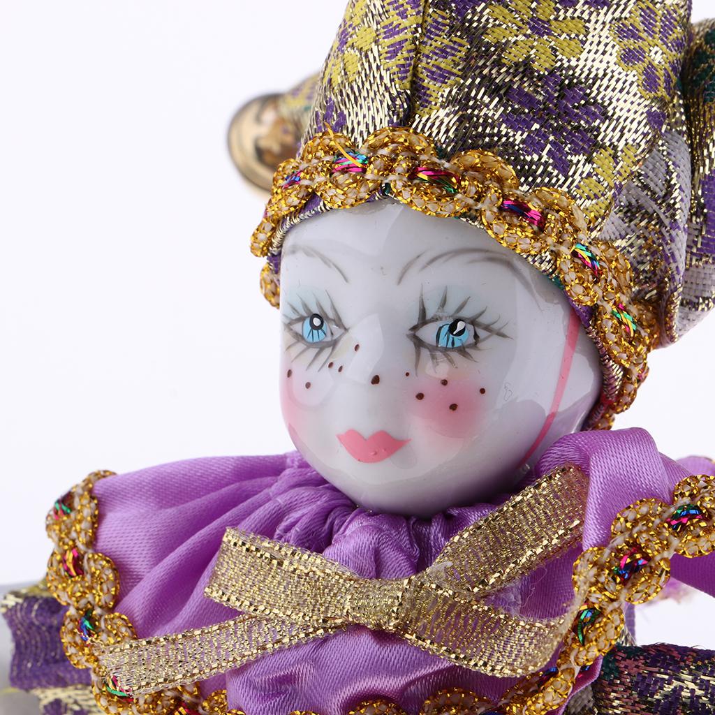 Vintage Collectible Porcelain Dolls - Muñeca de Porcelana de Payaso de