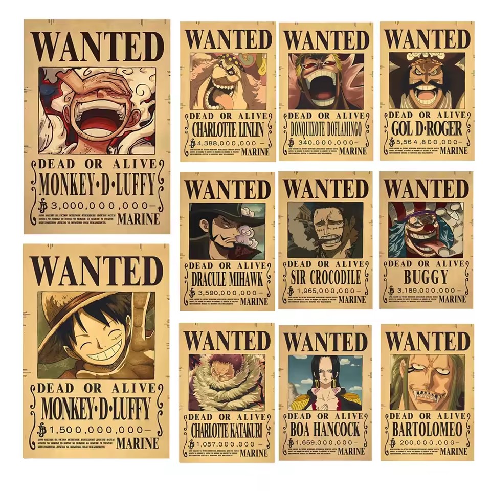 Vintage Game Collection - Pósteres de Anime One Piece de