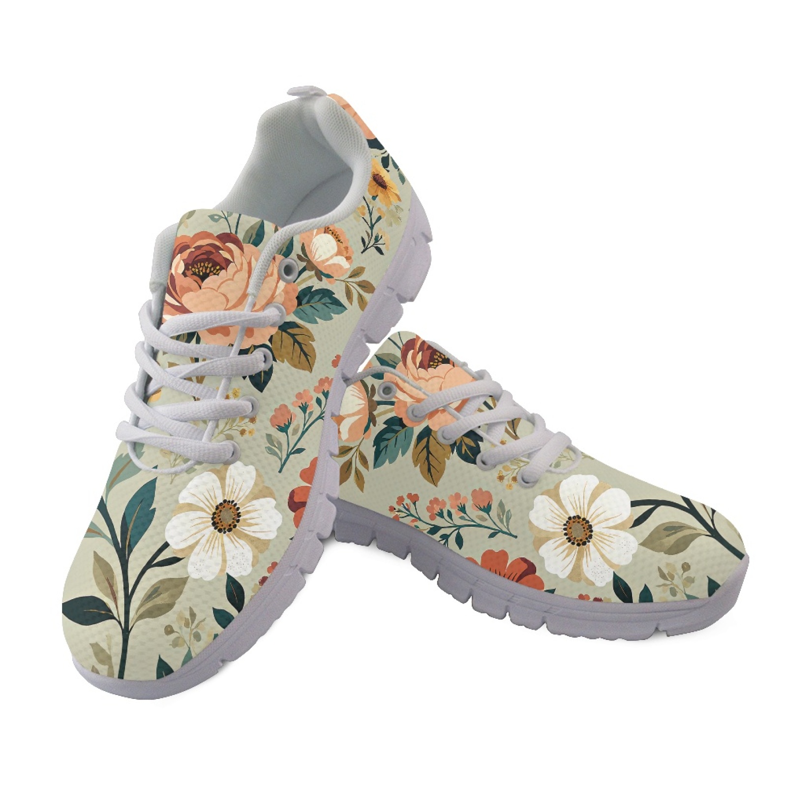 Vintage Collectible Shoes - Coloranimal Zapatillas Deportivas con Estampado Floral