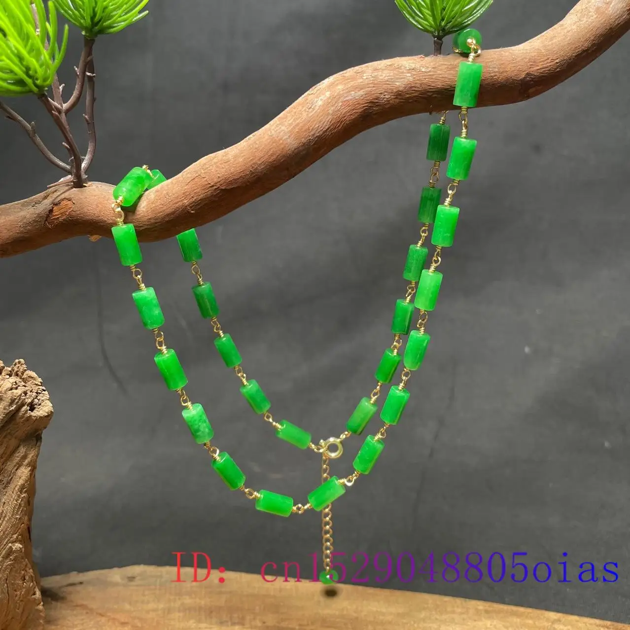 Collar de cuentas de Jade VERD - Vintage Necklace reseña y precio