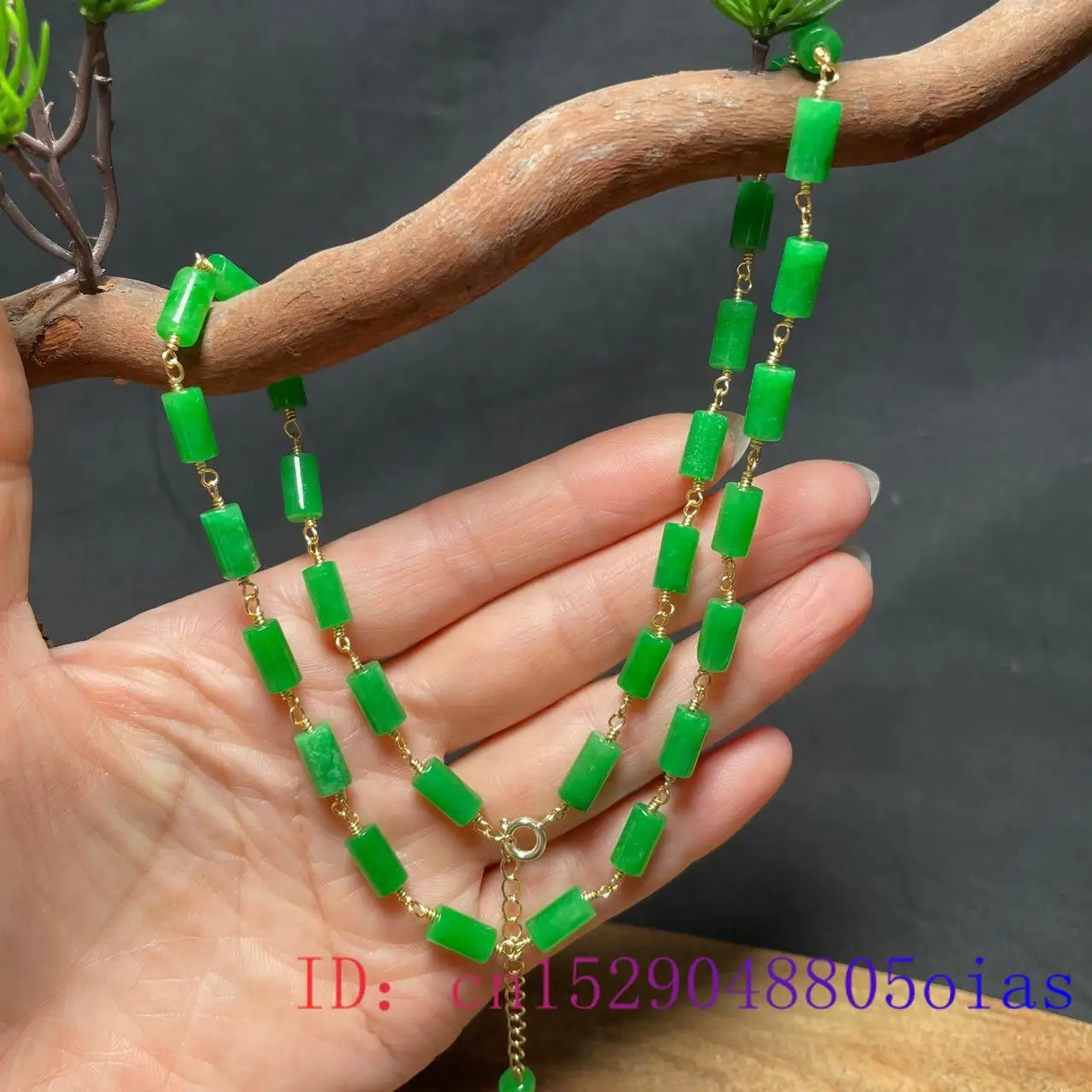 Collar de cuentas de Jade VERD - Vintage Necklace reseña y precio