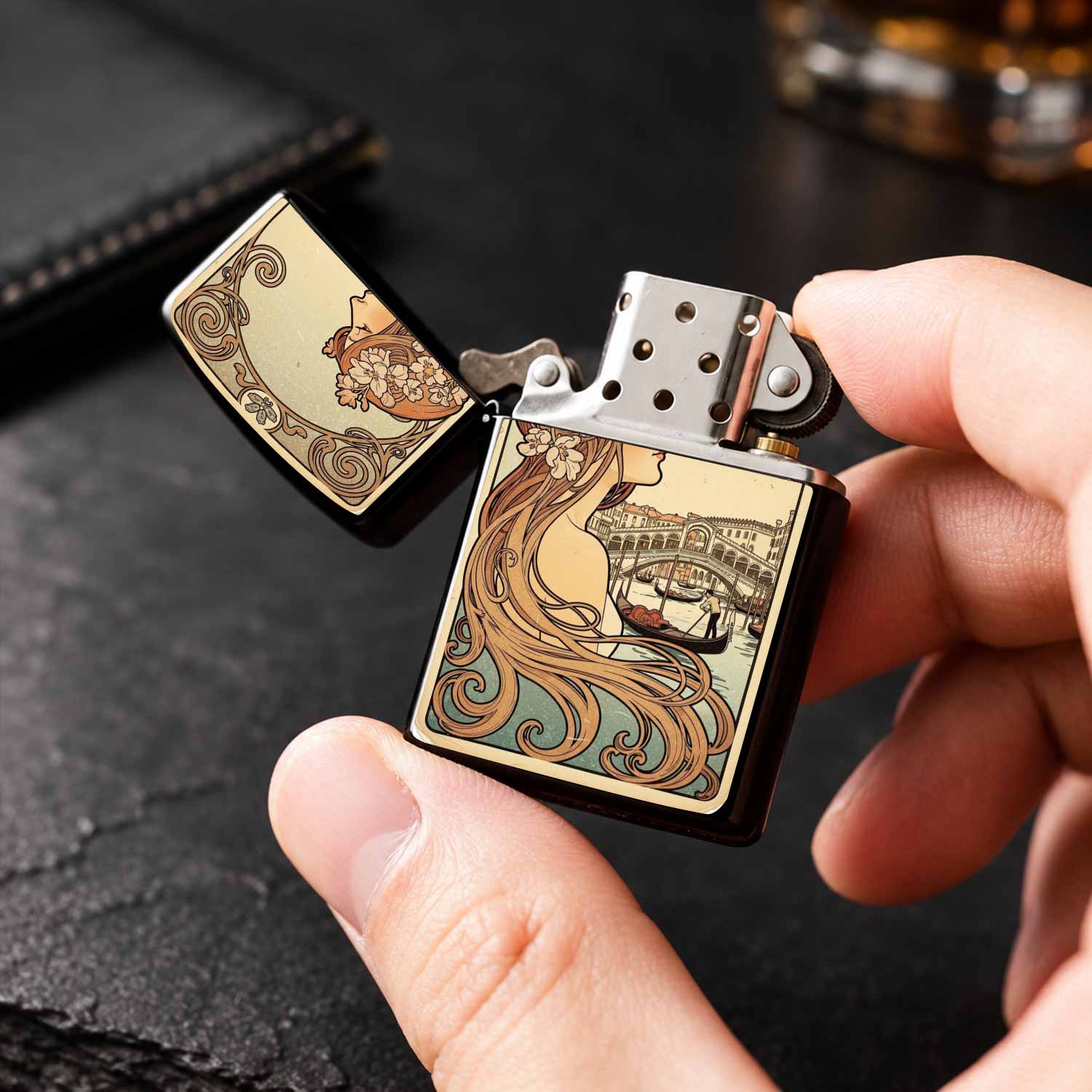 Encendedor de estilo Art Nouve - Vintage Collectible Lighters reseña y precio